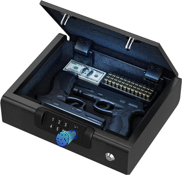 BILLCONCH Gun Safe, A1 Biometric Gun Safe for Handgun 3-Ways unlock Safe